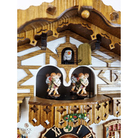 Bavarian Beer Drinkers 8 Day Mechanical Chalet Cuckoo Clock With Dancers 38cm By HÖNES image