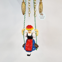 Forest Cabin Battery Chalet Kuckulino With Swinging Doll 19cm By TRENKLE image