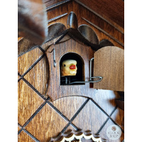 5 Leaf & Bird 1 Day Mechanical Carved Cuckoo Clock 35cm By TRENKLE image