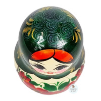 Kirov Russian Dolls- Green Scarf & Red Dress 15cm (Set Of 7) image