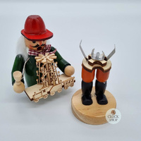 19cm Erzgebirge Vendor German Incense Burner With Orange Hat image
