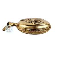48mm Gold Unisex Pocket Watch With Motorbike Rider By CLASSIQUE (Arabic) image