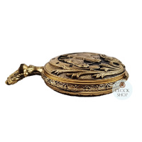 48mm Gold Unisex Pocket Watch With Two Horses By CLASSIQUE (Arabic) image
