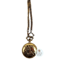 48mm Gold Unisex Pocket Watch With Chevrolet By CLASSIQUE (Roman) image