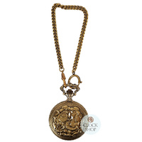 48mm Gold Mens Pocket Watch With Fisherman By CLASSIQUE (Arabic) image