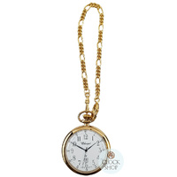 48mm Gold Unisex Pocket Watch With Open Dial By CLASSIQUE (White Arabic) image