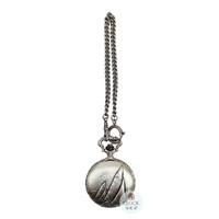 48mm Rhodium Unisex Pocket Watch With Sailing Boat By CLASSIQUE (Roman) image