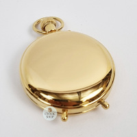 49mm Gold Mechanical Skeleton Desk Pocket Watch By CLASSIQUE (Roman) image