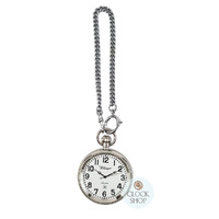 48mm Stainless Steel Unisex Pocket Watch With Open Dial By CLASSIQUE (White Bold Arabic) image