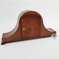 21.5cm Walnut Battery Tambour Mantel Clock With Westminster Or Bim Bam Chime By HERMLE image