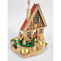 29cm Forest House Christmas Pyramid By Richard Glässer image