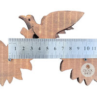 18cm Wooden Carved Cuckoo Clock Top With Bird image