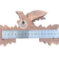 20cm Wooden Carved Cuckoo Clock Top With Bird image