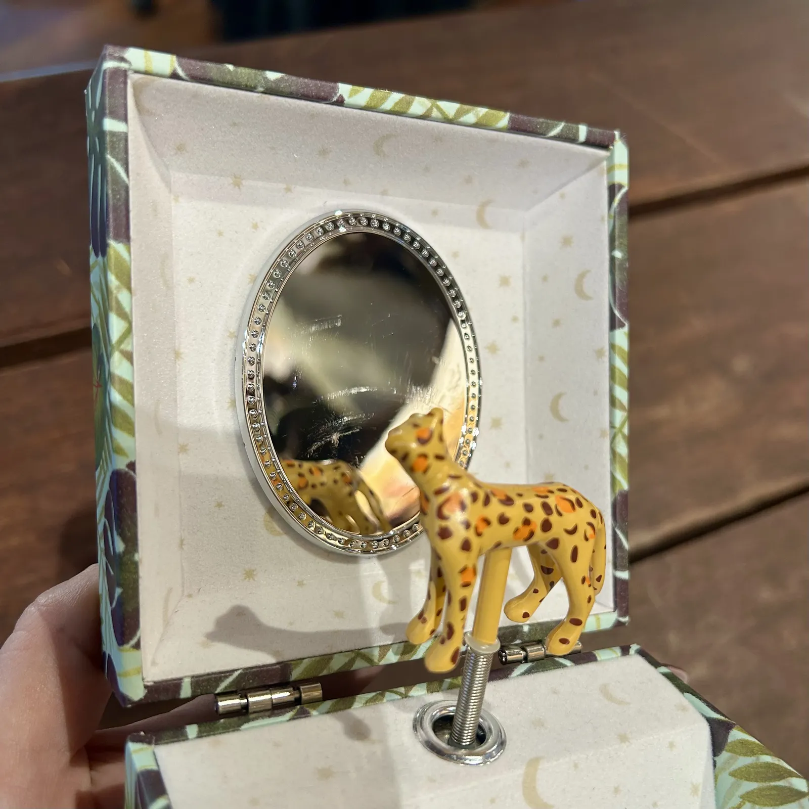 Cheetah Musical Jewellery Box - Sleeping Beauty (Scratched Mirror) image