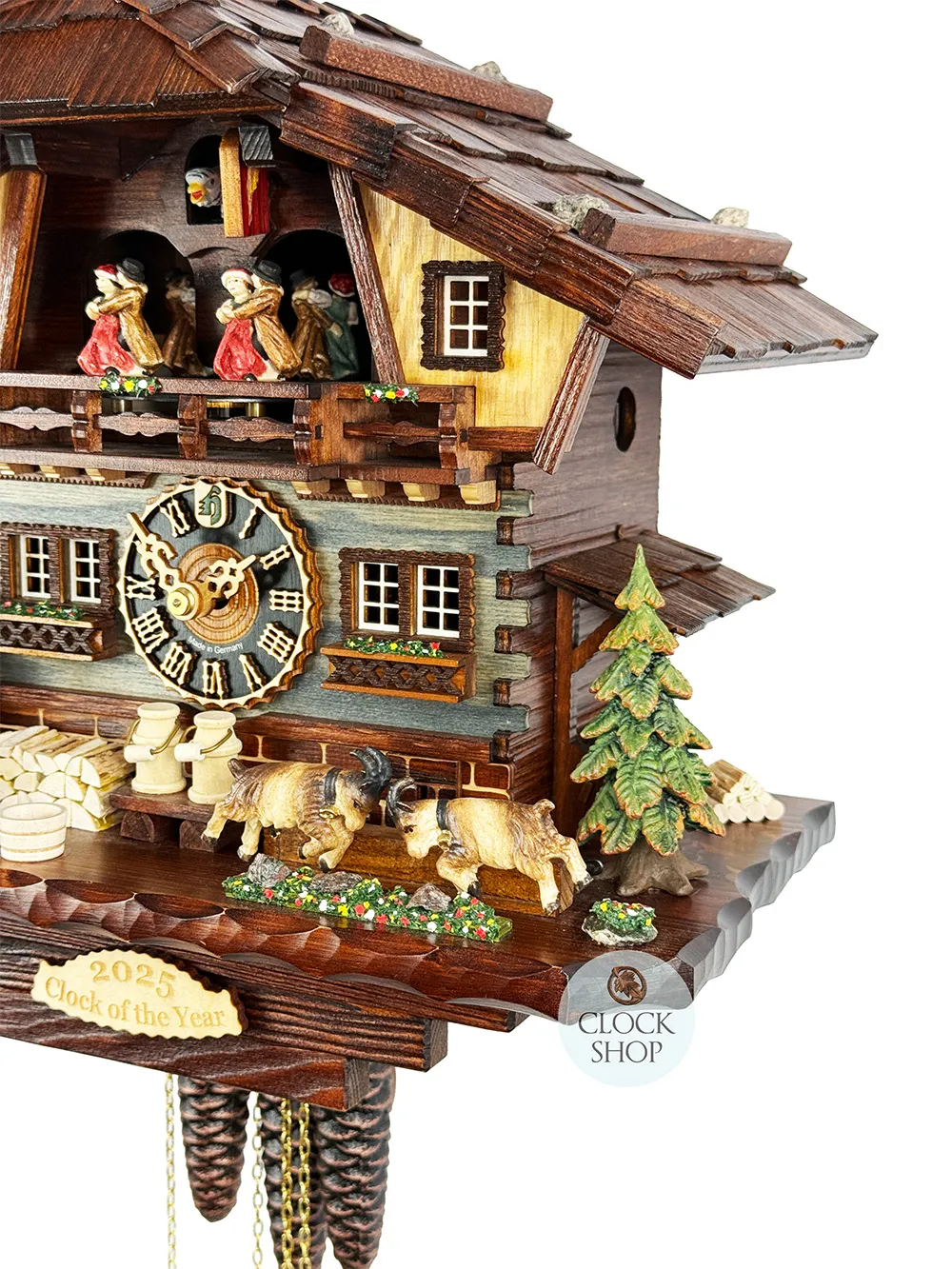 Clock Of The Year 2025 1 Day Mechanical Chalet Cuckoo Clock With Dancers By HÖNES image