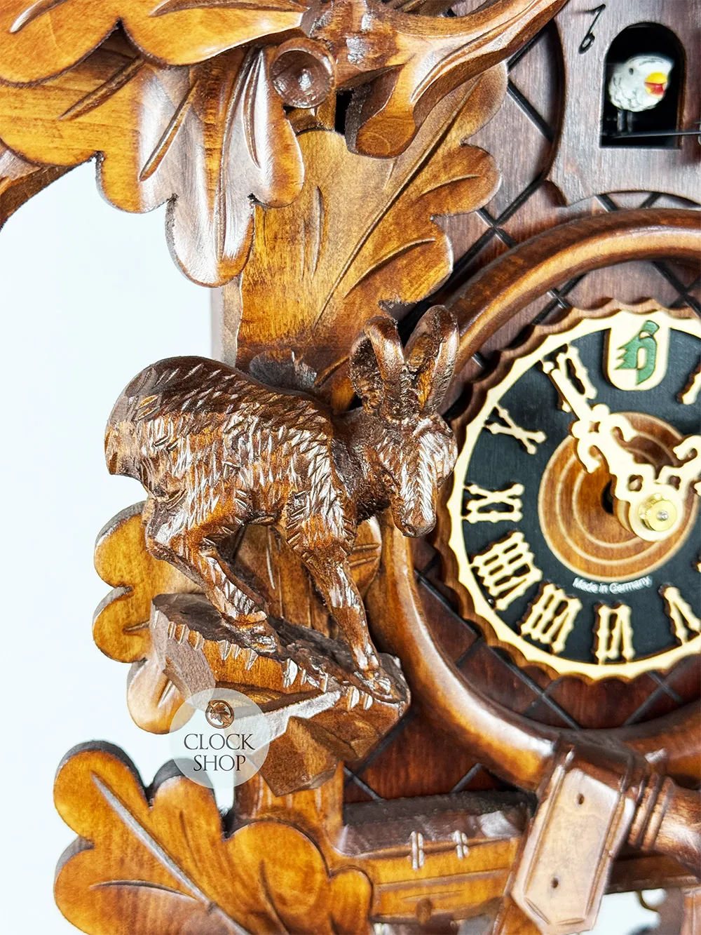 Hunter & Alpine Ibex 8 Day Mechanical Carved Cuckoo Clock By HÖNES image