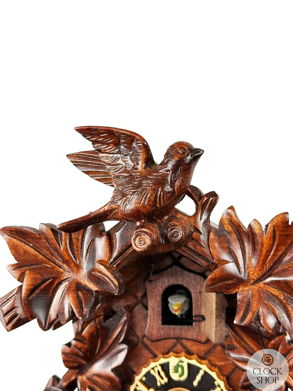 Bird & Squirrels 1 Day Mechanical Carved Cuckoo Clock 25cm By HÖNES image