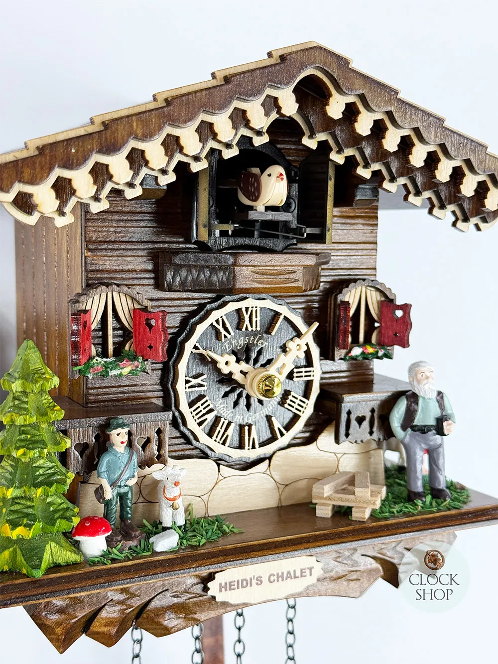 Heidi House Battery Chalet Cuckoo Clock 18.5cm By ENGSTLER image