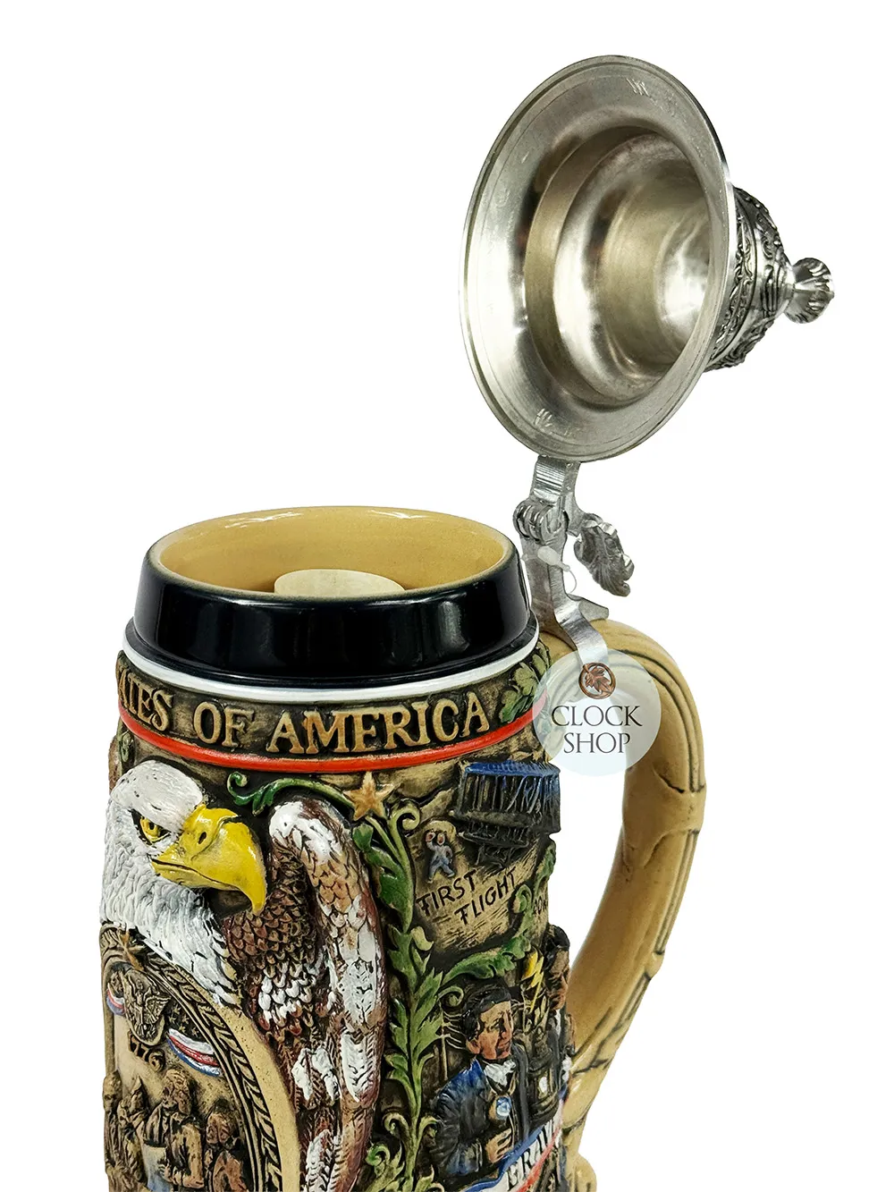 250th Anniversary Of The United States Of America Multi-Coloured Beer Stein With Baroque Pewter Lid 1.2L By KING image
