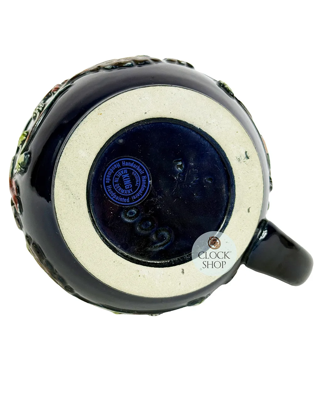 Blue Hand Painted Hunter Beer Stein With Flat Pewter Lid 0.5L By KING image