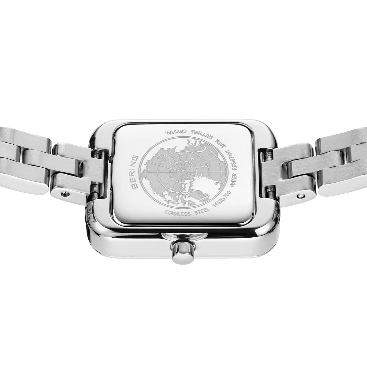 26mm Classic Collection Womens Watch With White Dial & Silver Stainless Steel Link Strap By BERING image