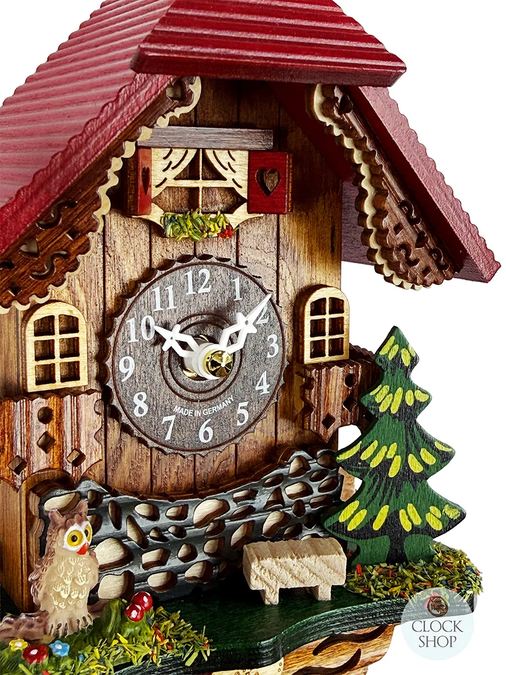 Forest Cabin Battery Chalet Kuckulino With Owl 16cm By TRENKLE image