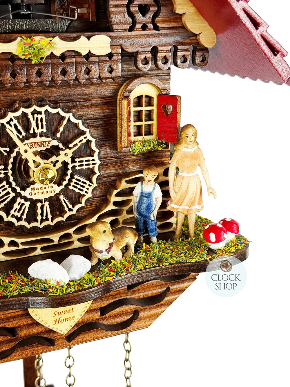 Home Sweet Home Battery Chalet Cuckoo Clock 21cm By TRENKLE image