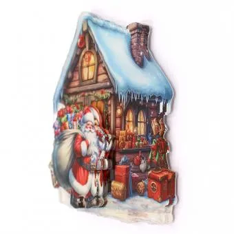 7cm 3D Christmas House Fridge Magnet- Assorted Designs image