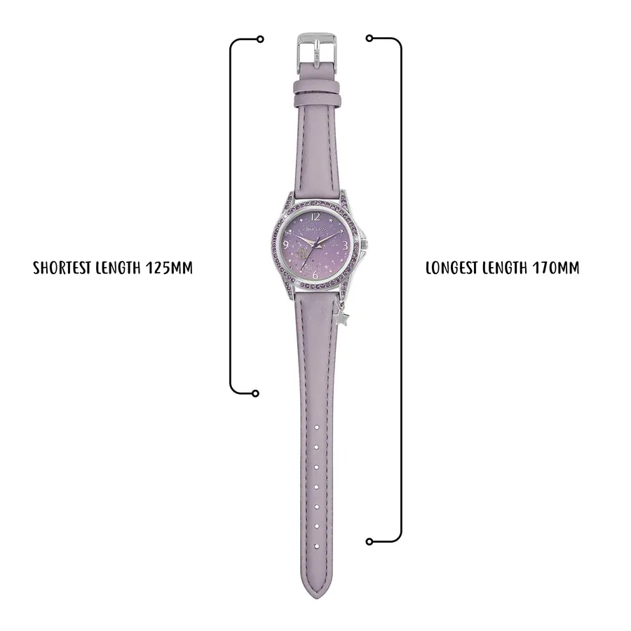 Purple Sparkle Kids Watch Gift Set With Beaded Friendship Bracelets By TIKKERS image