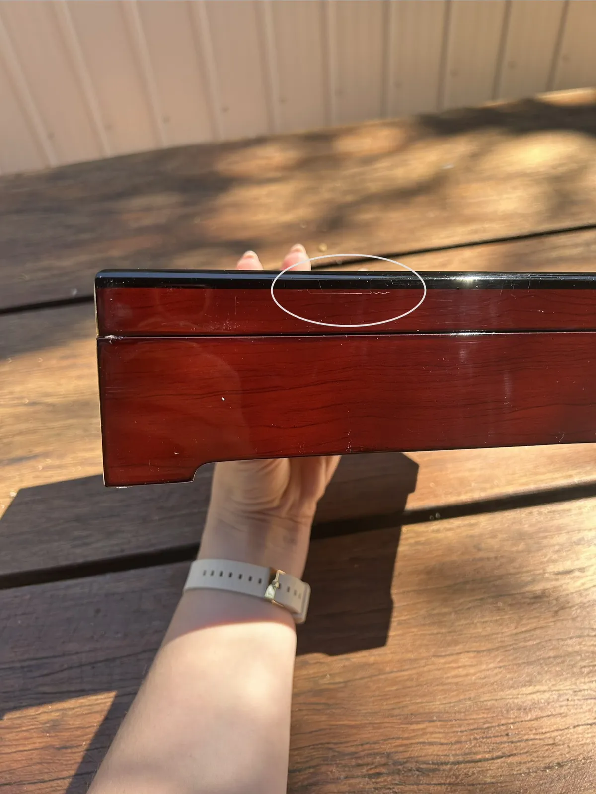 Wooden Musical Jewellery Box with Rêverie By Alphonse Mucha - Liszt-Liebestraum (Light Scratches) image