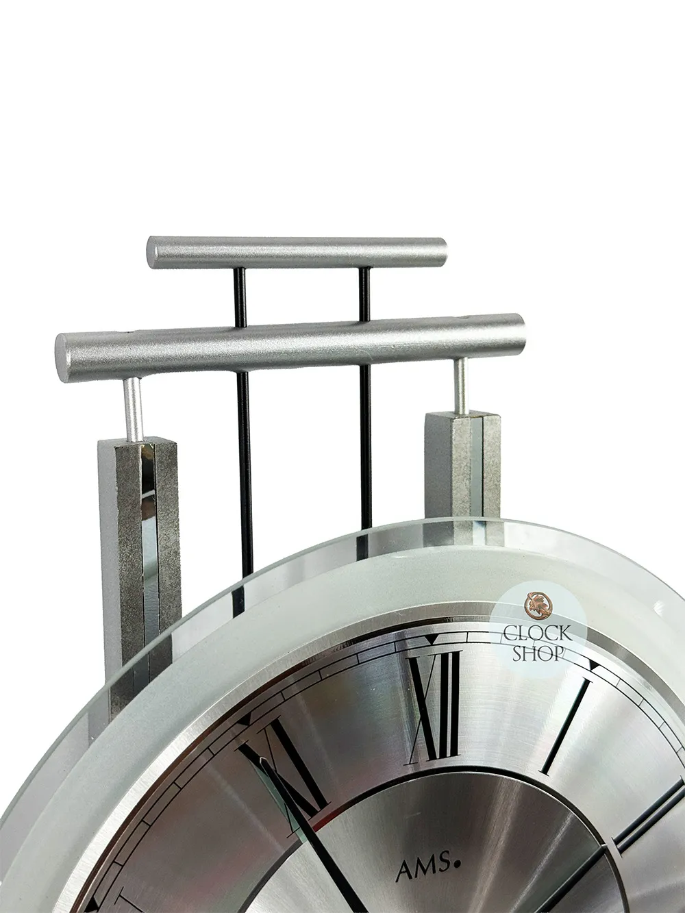 65cm Silver Pendulum Wall Clock With Westminster Chime By AMS image