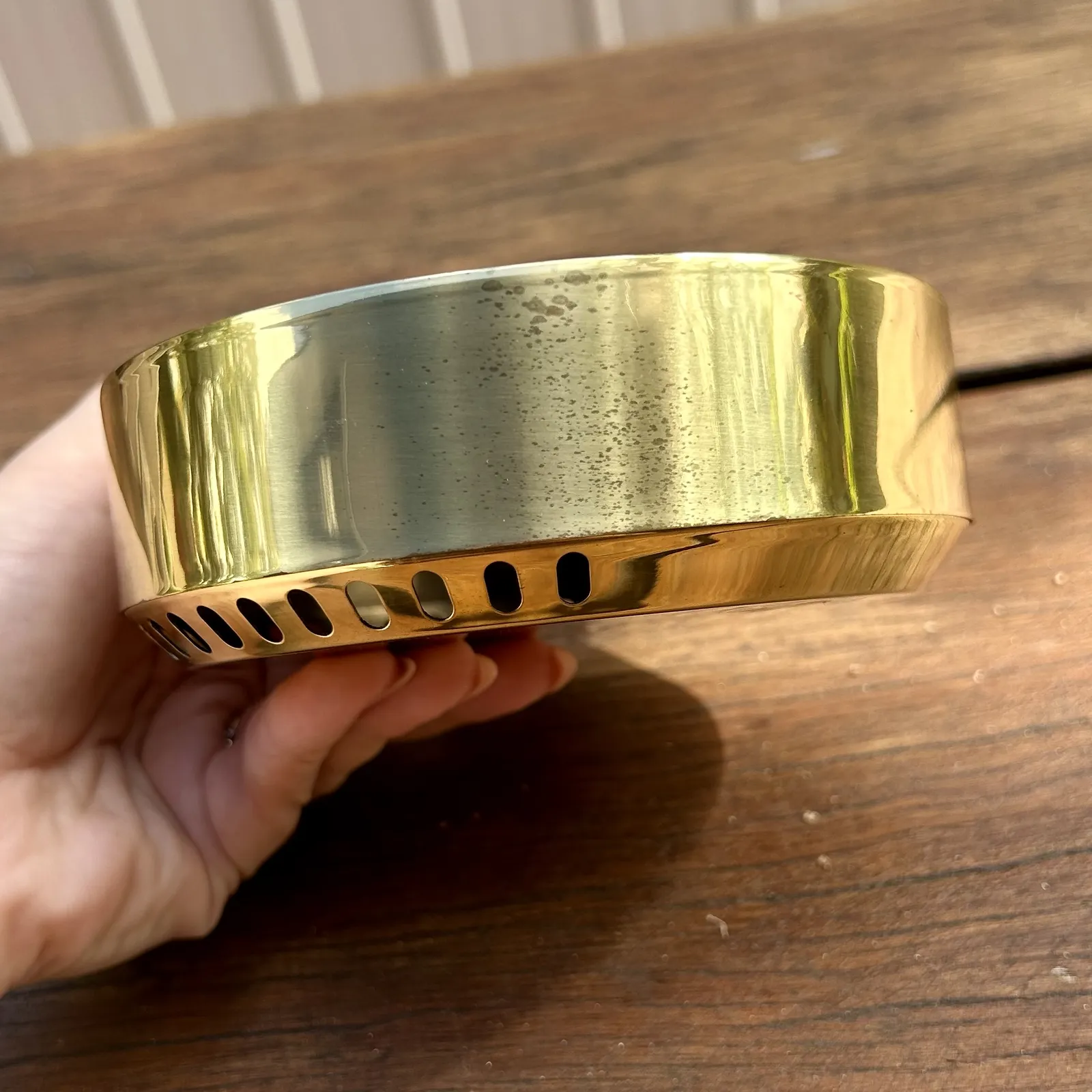 13cm Polished Brass Polar Series Hair Hygrometer By FISCHER (Marked Bezel) image