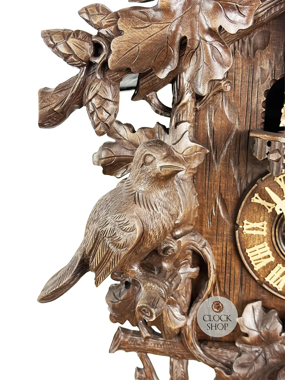 Love Birds 8 Day Mechanical Carved Cuckoo Clock With Dancers 62cm By HERR image