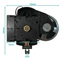 German Euroshaft Chiming Pendulum Step Clock Movement By UTS (20mm Shaft) image