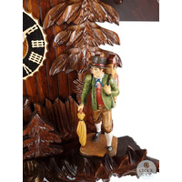 Clock Peddler & Lady 8 Day Mechanical Chalet Cuckoo Clock With Dancers 50cm By HÖNES image
