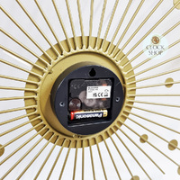 50cm Brielle Gold Starburst Wall Clock By ACCTIM image