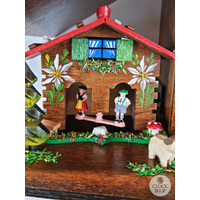 Farm House & Weather House Battery Chalet Cuckoo Clock 24cm By ENGSTLER image