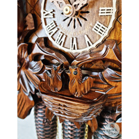 Birds & Leaves 8 Day Mechanical Carved Cuckoo Clock With Dancers 44cm By ENGSTLER image