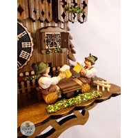 Beer Drinkers & Water Wheel Battery Chalet Cuckoo Clock 30cm By HÖNES image