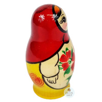 Kirov Russian Dolls- Red Scarf & Yellow Dress 7cm (Set Of 4) image