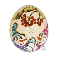 Woodburn Egg Russian Dolls- Snowman 12cm (Set Of 3) image