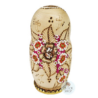 Woodburn Russian Dolls- Gold & Fuschia 18cm (Set Of 5) image