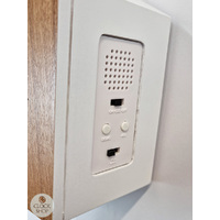Walnut & White Modern Battery Cuckoo Clock 22cm By AMS image