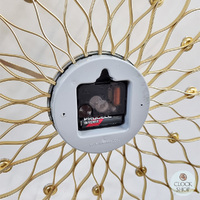 50cm Gold Flower Wall Clock With Jewels By AMS image
