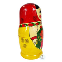 Semenov Russian Dolls- Red Scarf & Yellow Dress 20cm (Set Of 8) image