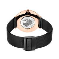 39mm Ultra Slim Collection Unisex Watch With Black Dial & Milanese Strap & Rose Gold Case By BERING image