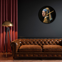 45cm Girl With A Pearl Earring Silent Modern Wall Clock By CLOUDNOLA image