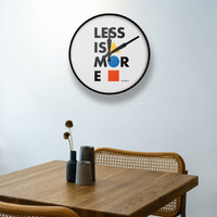 45cm Bauhaus Collection Less Is More White Silent Wall Clock By CLOUDNOLA image