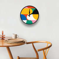 45cm Bauhaus Collection Mid-Century Geometric Silent Wall Clock By CLOUDNOLA image