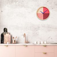 30cm Flor Collection Red Silent Wall Clock By CLOUDNOLA image